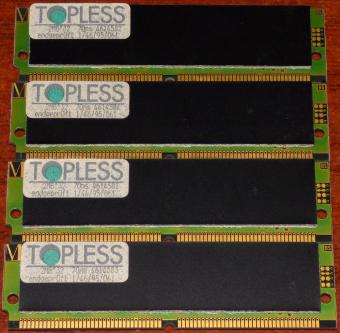 4x Topless 2M8x32 70ns 72-pol RAM endgeprüft 1995
